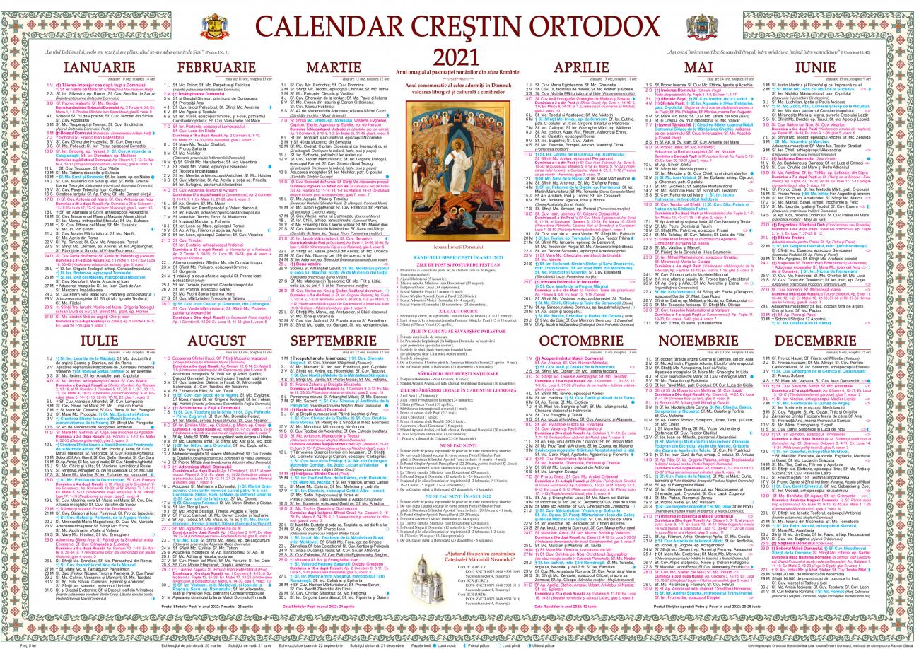 Calendar Ortodox 2021 - Calendar Ortodox Mai 2021 Calendar ...